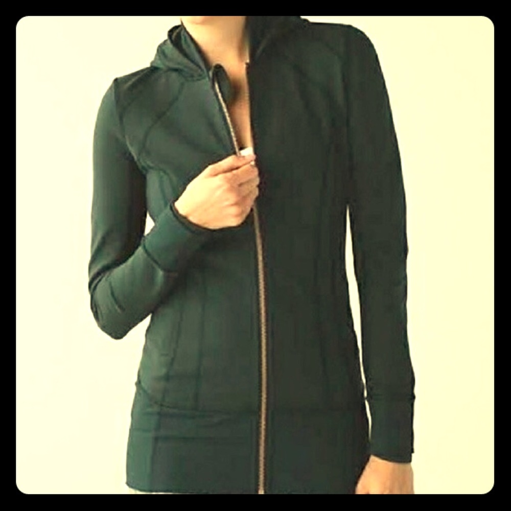 Lululemon size 10 fuel green rose gold zip up